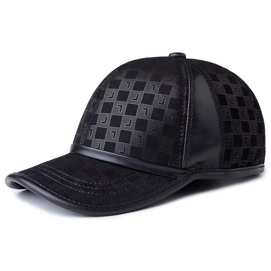 Baseball Cap Structured - Topi Pria Kulit Suede Asli Model