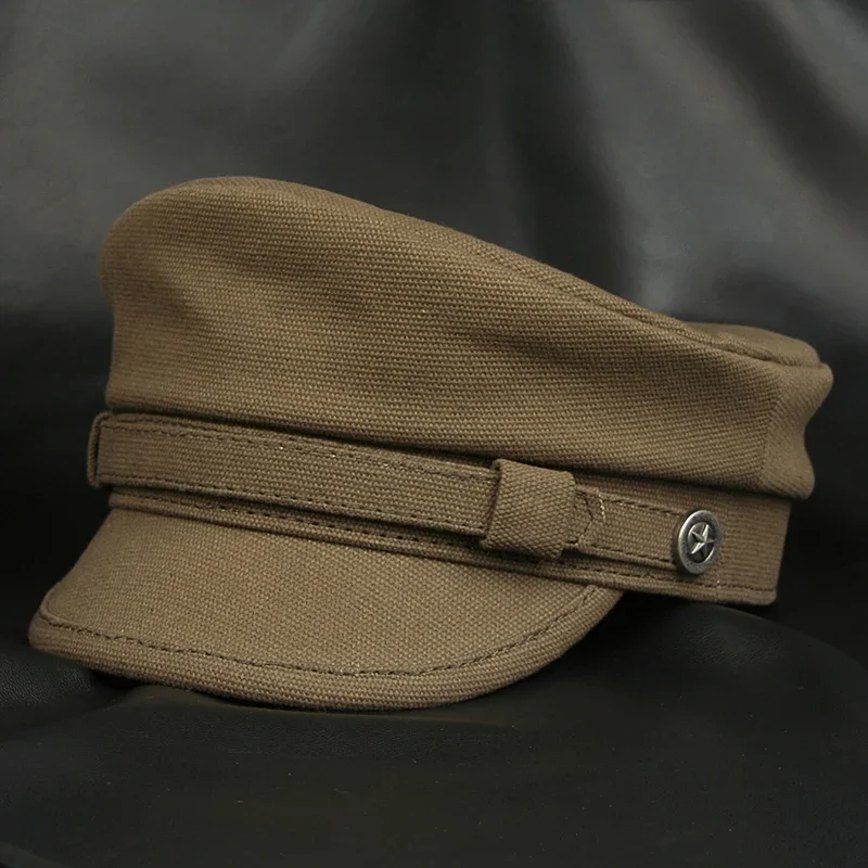 Snapback Hat Flat - Topi pelaut wanita, gaya Militer Tentara