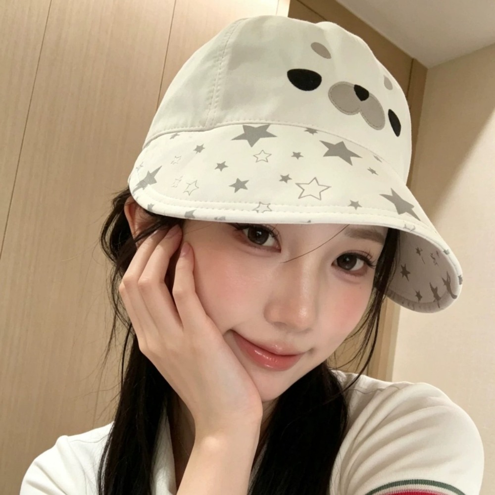 Sun Hat Wide Brim - Topi Bucket Kartun Lucu Berbentuk Segel,
