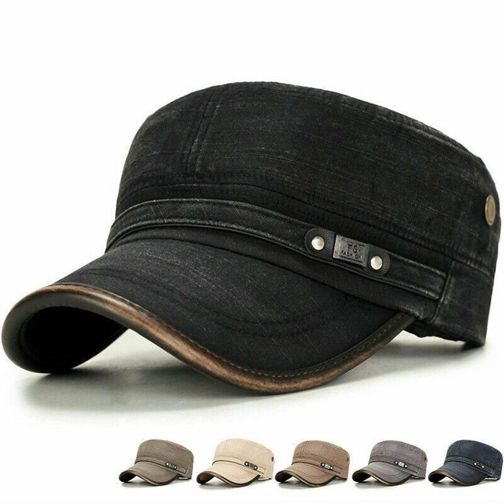 Snapback Hat Flat - Topi Baseball Denim Pria Model Flat