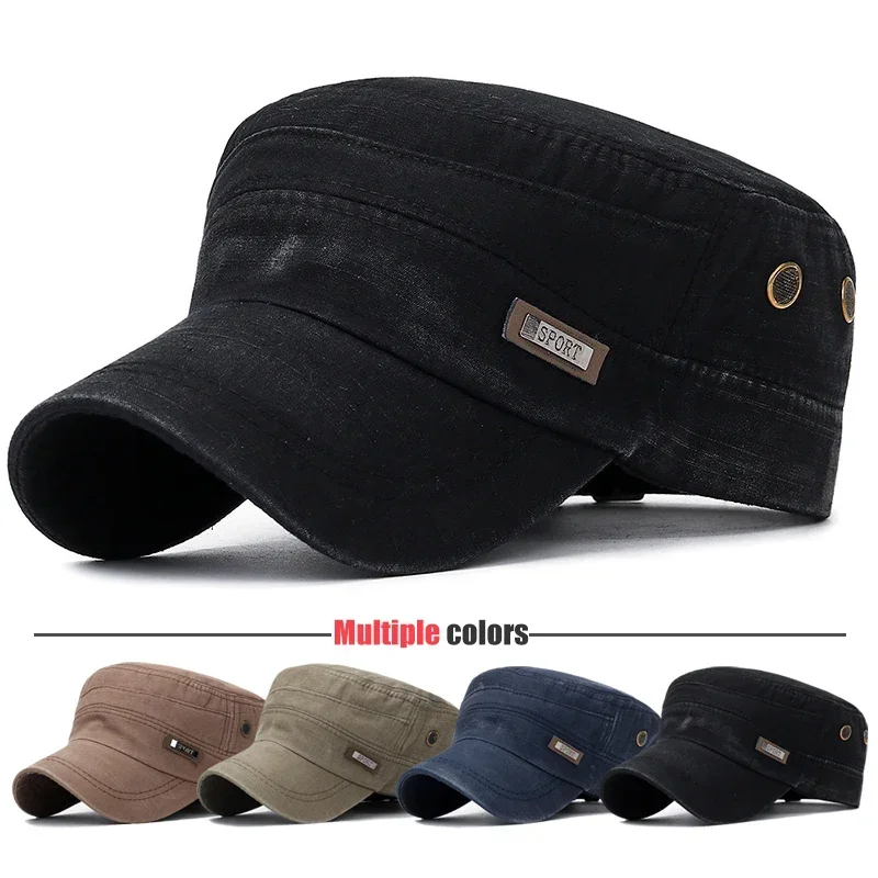 Snapback Hat Flat - Topi datar kadet militer mode pakaian