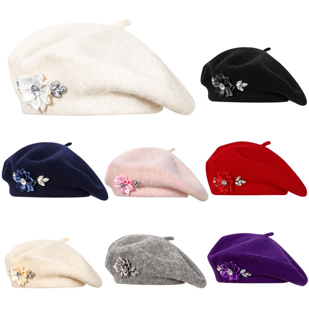Beret French Wool - Topi Baret Rajutan Wol Lembut dengan