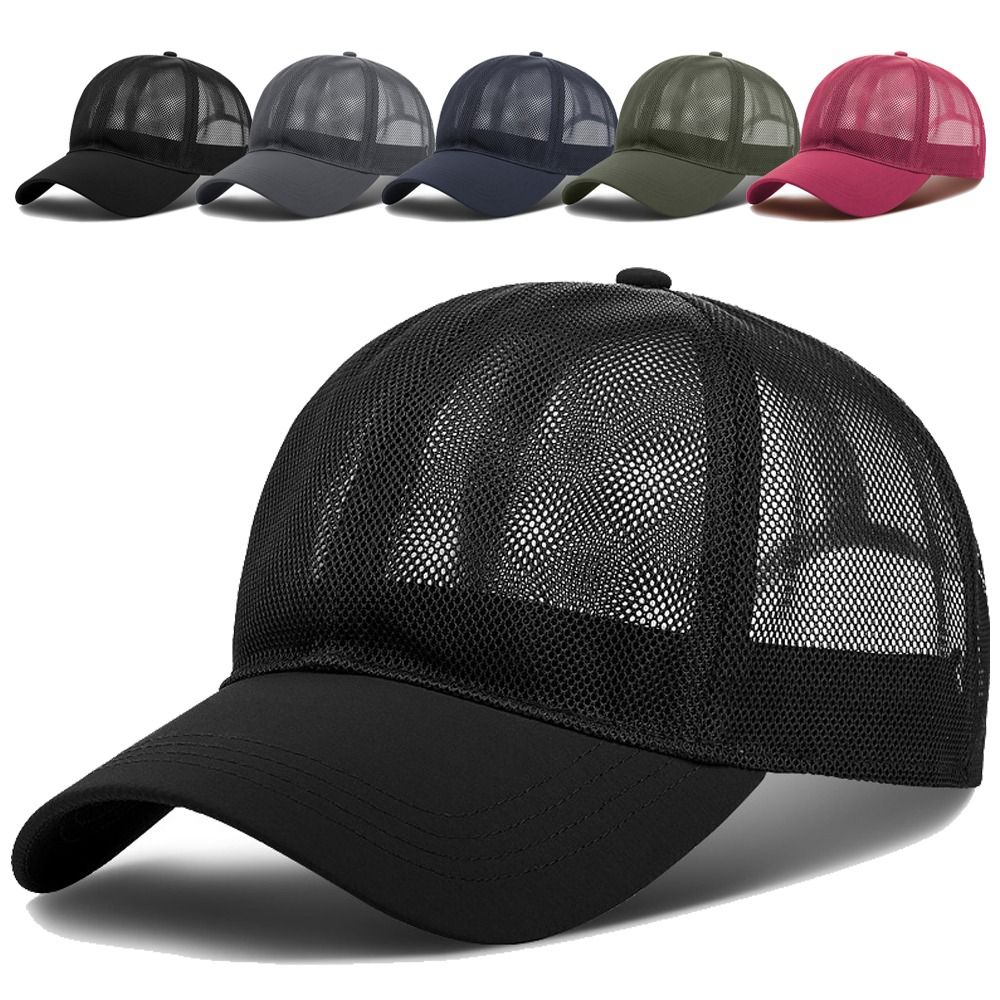 Trucker Cap Mesh - Topi Baseball Trucker Full Mesh, Bernapas,