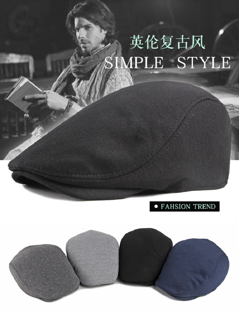 Newsboy Cap Ivy - Topi datar model *newsboy* berbahan katun