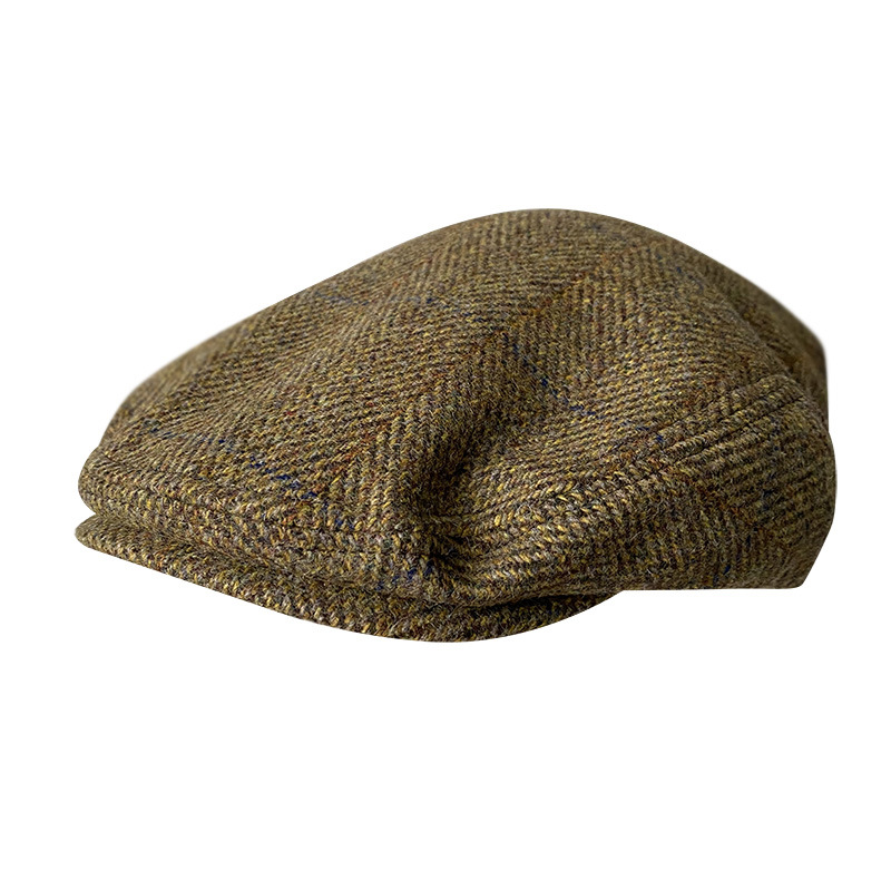Topi datar wol bergaris abu-ab - Newsboy Cap Ivy ulasan dan harga