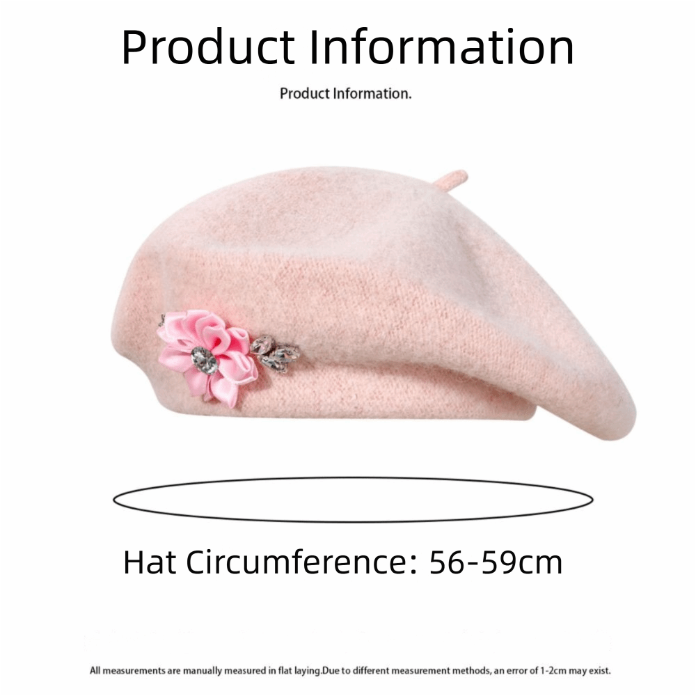 Topi Baret Rajutan Wol Lembut  - Beret French Wool ulasan dan harga