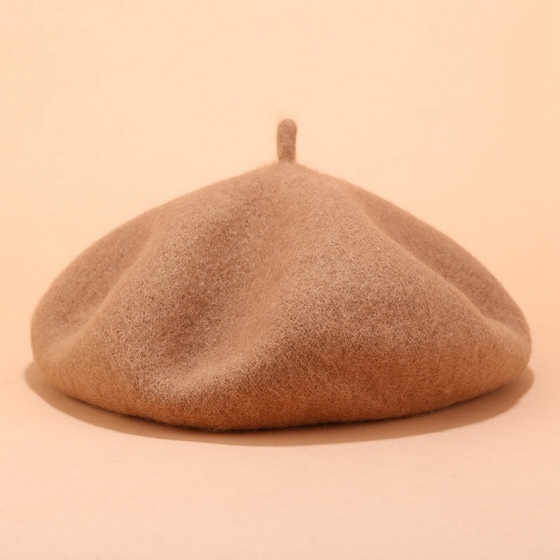 15 Warna, Topi Beret Wol Murni - Beret French Wool ulasan dan harga