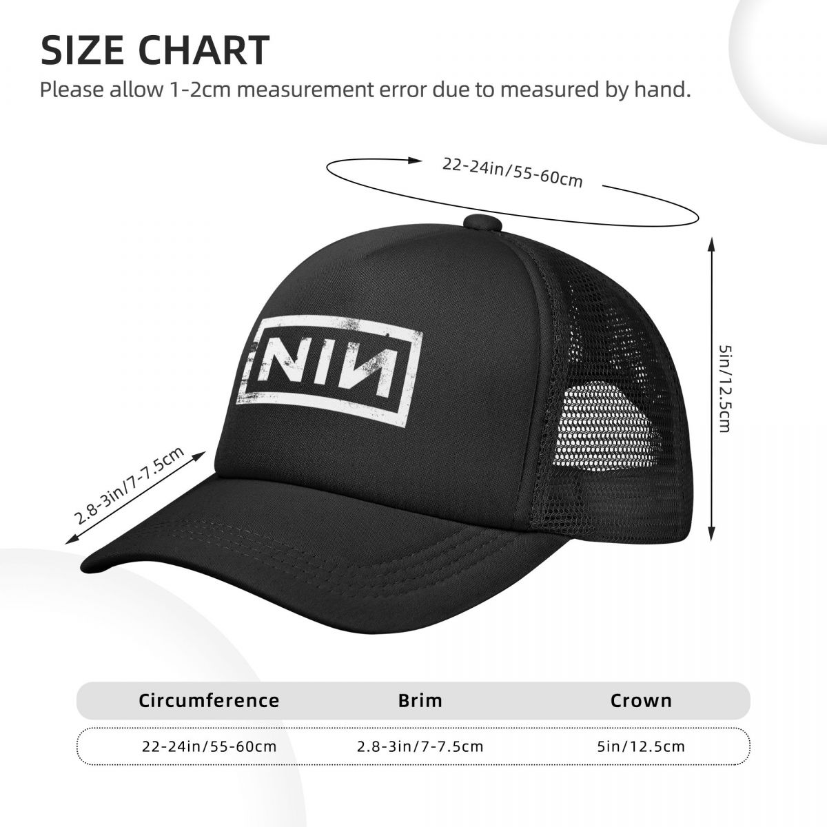 NIN Music Band topi bisbol Mes - Trucker Cap Mesh ulasan dan harga