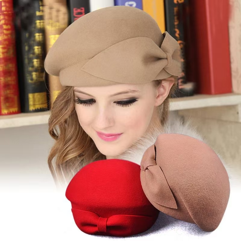 Topi Beret Wol Vintage Hangat  - Beret French Wool ulasan dan harga